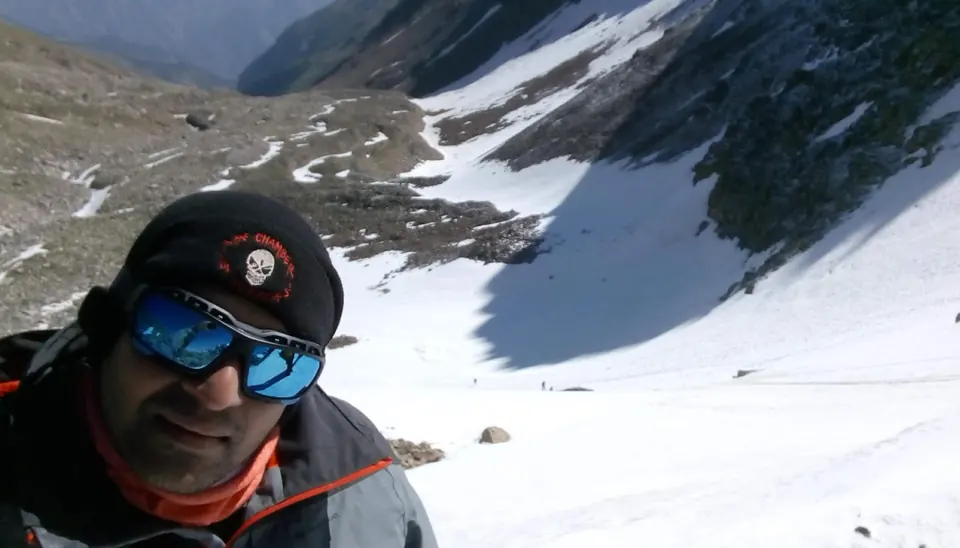 Snowfields on the Buran Ghati trek, June 2018