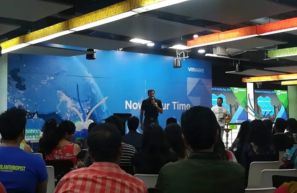 A PotHoleRaja session with VMware employees